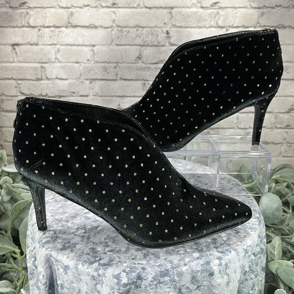 Allegra K V-Shaped Cutout Pointed Toe Stiletto Heel Ankle Boots WMS 10M🖤VGUC🖤 - Picture 4 of 12